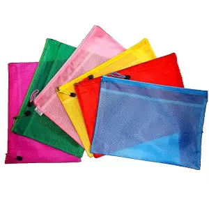A4 Zipper File Size Bags/ Waterproof Double Layer Stationery File Storage Packing/ Zip Lock Folders Bags (BUY1 GET1)