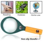 Magnifying Glass with Compass Handheld Optical Instrument- 50mm/65mm/75mm/90mm