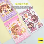 Mini Stickers Book Girls Edition- 12sheet In 1Book (Multicolor)