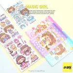Mini Stickers Book Girls Edition- 12sheet In 1Book (Multicolor)