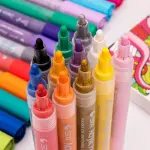 STA Acrylic Paint Marker Pen/ Medium Point Tip Art Markers For DIY Glass, Ceramic, Rock, Wood, Canvas, Metal, Fabric/ Highly Pigmented Acrylic Pens- 12/24 colors