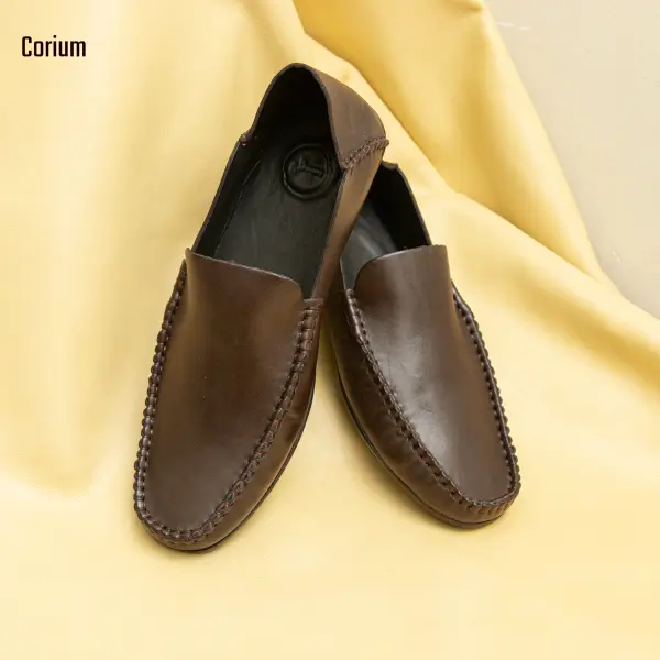 Leather Loafer/Moccasin-CRM 63