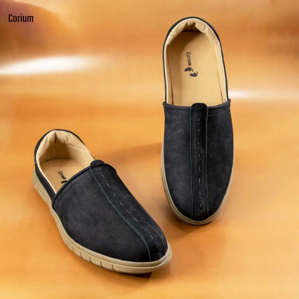 Nubuck Leather Half Loafer-CRM 78