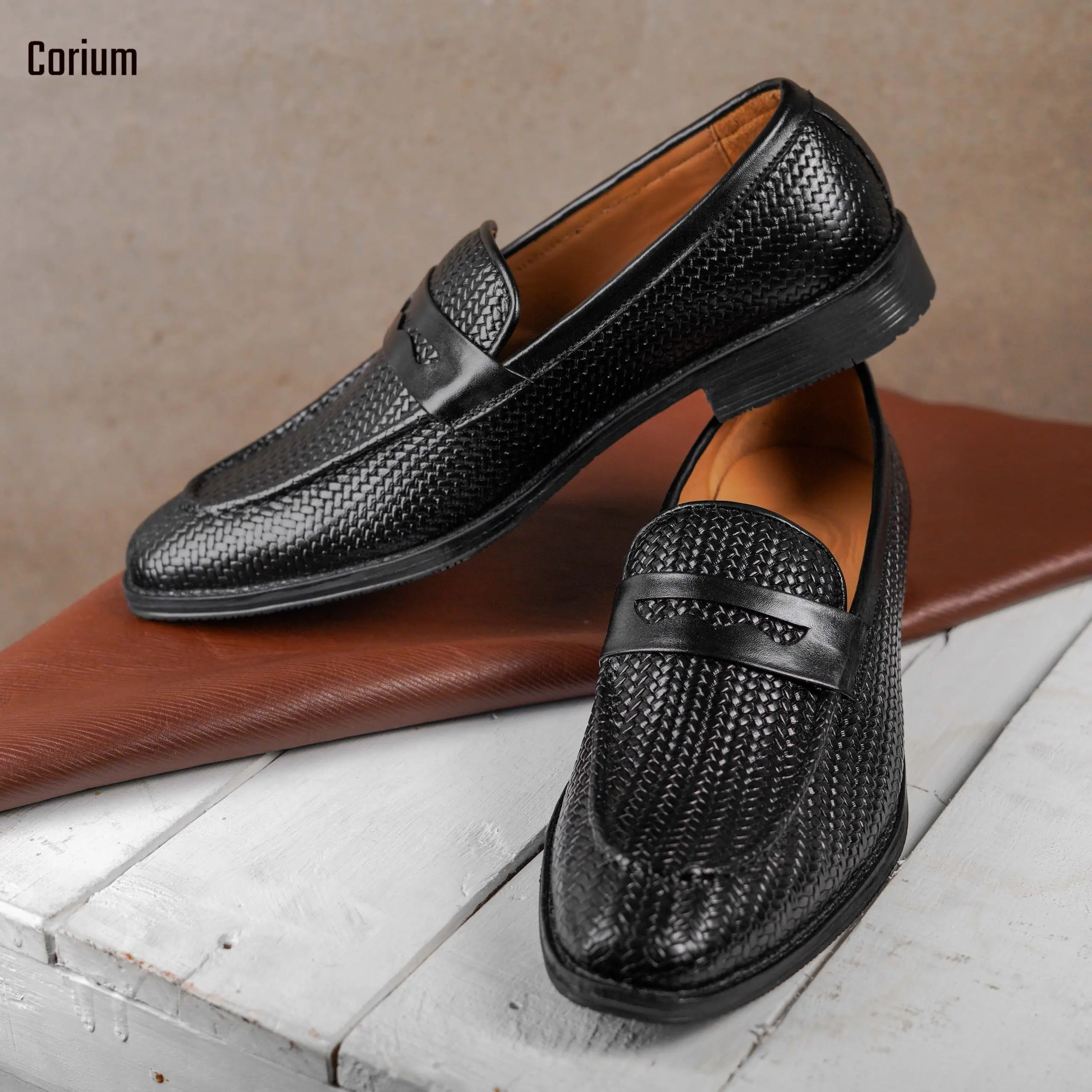 Hand Made Men's Causal Shoes, Moccasin/Loafer-CRM 81