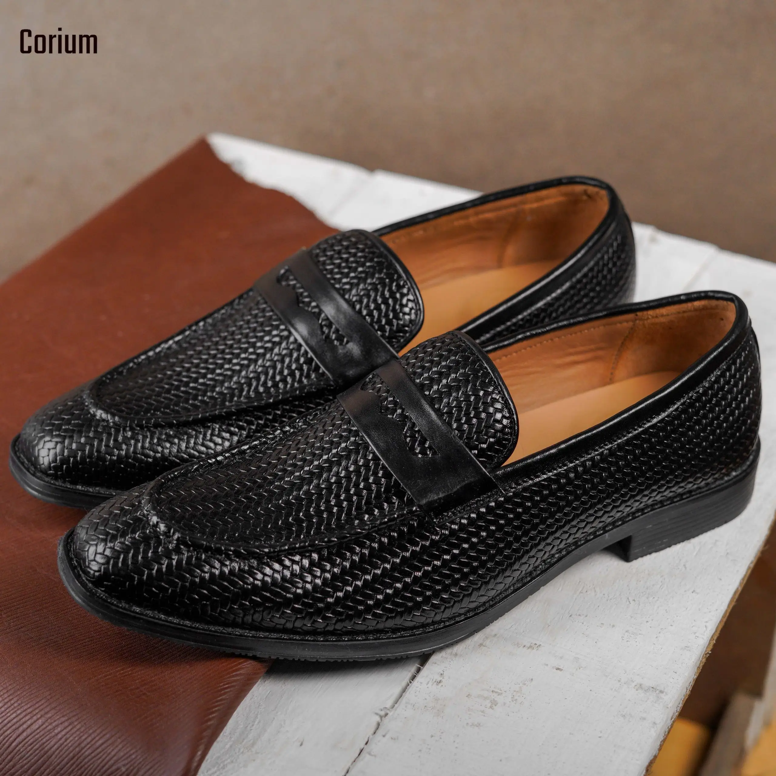 Hand Made Men's Causal Shoes, Moccasin/Loafer-CRM 81