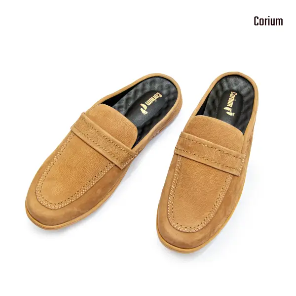 Genuine leather moccasin half-loafer shoes-CRM 82