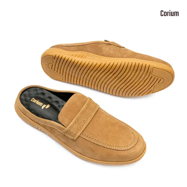 Genuine leather moccasin half-loafer shoes-CRM 82