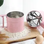 Flour Sieve Hand-operated/ Hand-pressed Semi-automatic Cup Flour Sieve/ Kitchen Baking Sieve Accessories, Cake Coffee Gadgets