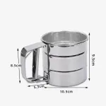 Flour Sieve Hand-operated/ Hand-pressed Semi-automatic Cup Flour Sieve/ Kitchen Baking Sieve Accessories, Cake Coffee Gadgets