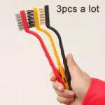 Stainless Steel Brush Brass Cleaning/ Brush Polishing Rust Remover Metal Wire Brush Cleaning Tool Family- 3pcs Set (7inches)