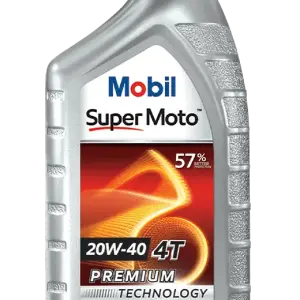 Mobil Super MotoTM 20W-40 4T Synthetic-Technology for Motorcycle- 1 Liter