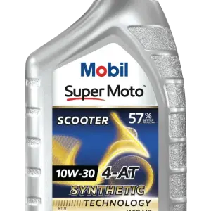 Mobil Super MotoTM Scooter 10W-30 Synthetic-Technology for Motorcycle- 0.8 Liter