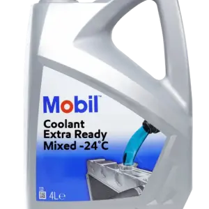 MobilTM Coolant Extra Ready Mixed -24°C Coolant for Vehicle Care- 4 Liter