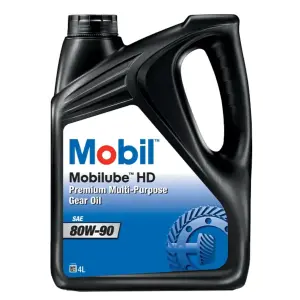 MobilubeTM HD 80W-90 Gear Lubricant for Vehicle Care- 4 Liter