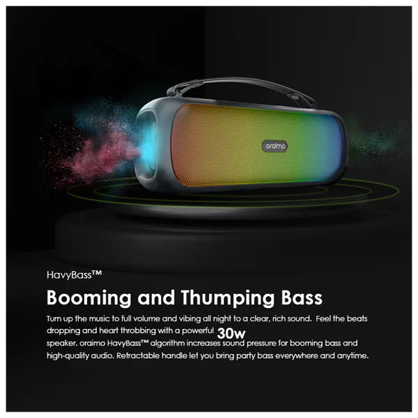 Oraimo Boom Portable Wireless Speaker | OBS-75D| Black