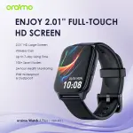 Oraimo Watch 4 Plus 2.01" Smart Watch | OSW-801 | Black