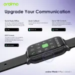Oraimo Watch 4 Plus 2.01" Smart Watch | OSW-801 | Black