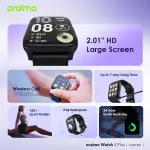 Oraimo Watch 4 Plus 2.01" Smart Watch | OSW-801 | Black