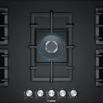 BOSCH Series 6 gas hob 90 cm Tempered glass| PPQ9B6O90M | BLACK