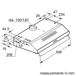 BOSCH Series 4 built-under cooker hood 60 cm | DHU665CQ