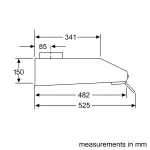 BOSCH Series 4 built-under cooker hood | DHU965CGB