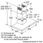 BOSCH Wall-mounted cooker hood | DWB94BC51B