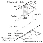 BOSCH Inclined cooker hood, 90 cm | DWK095G60T