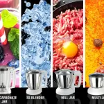 Panasonic Mixer Grinder | MX-AC400 Silver | 4 Jars