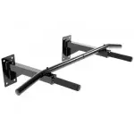 Wall Mounted Pull Up Chin Up Bar - Foam Grip - Black