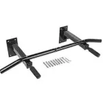 Wall Mounted Pull Up Chin Up Bar - Foam Grip - Black