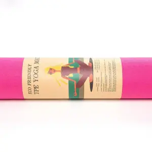 Eco Friendly Yoga Mat - 8mm - Pink