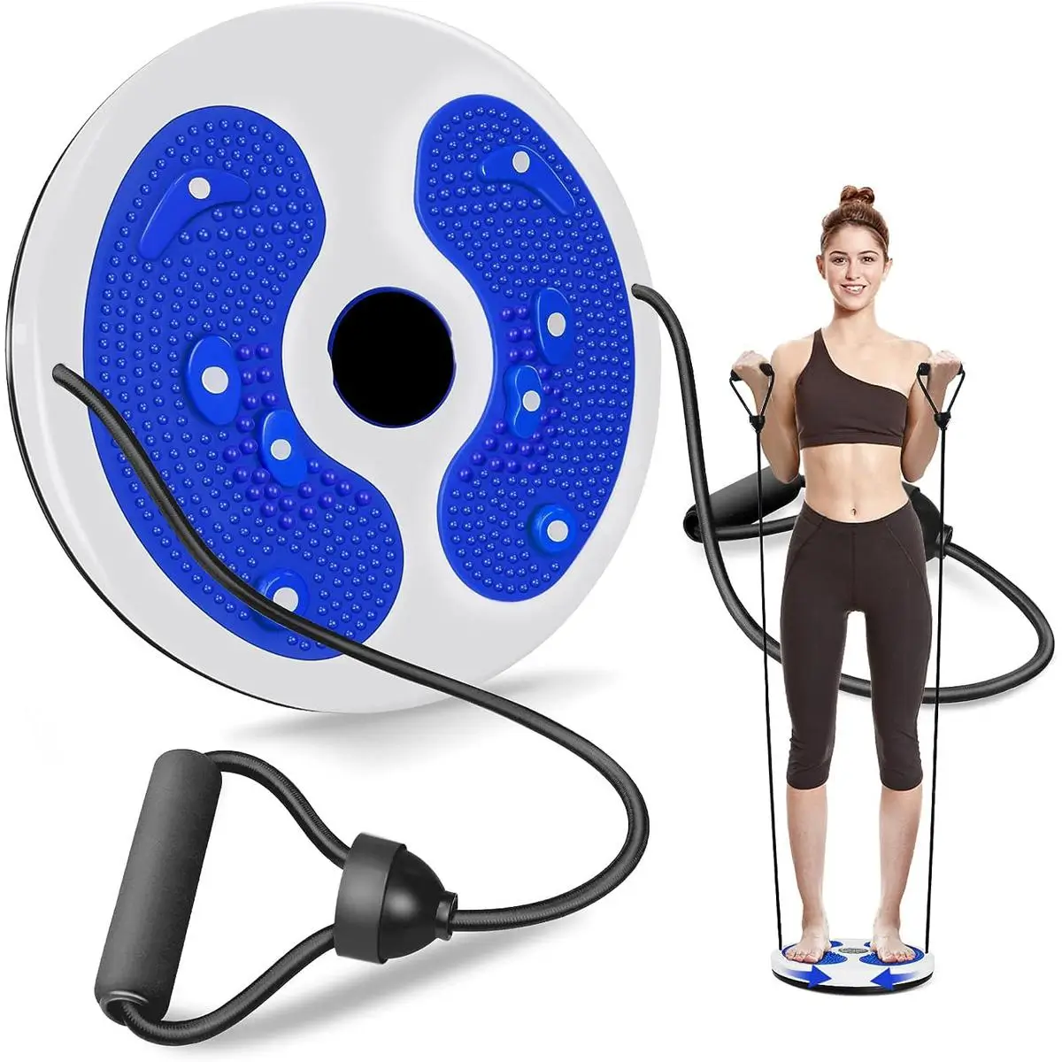 Waist Slimming Figure Twister Disc With Resistance Band