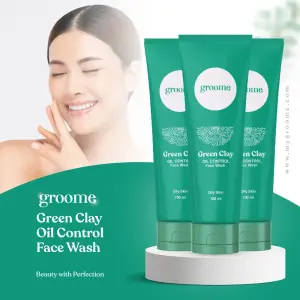 Groome Green Clay Oil Control Face Wash- 100ml