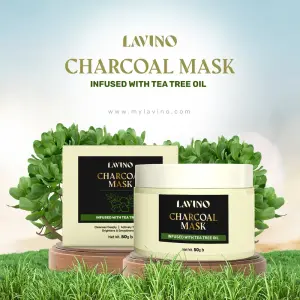 Lavino Charcoal Mask Infused With Tea Tree Oil- 50gm