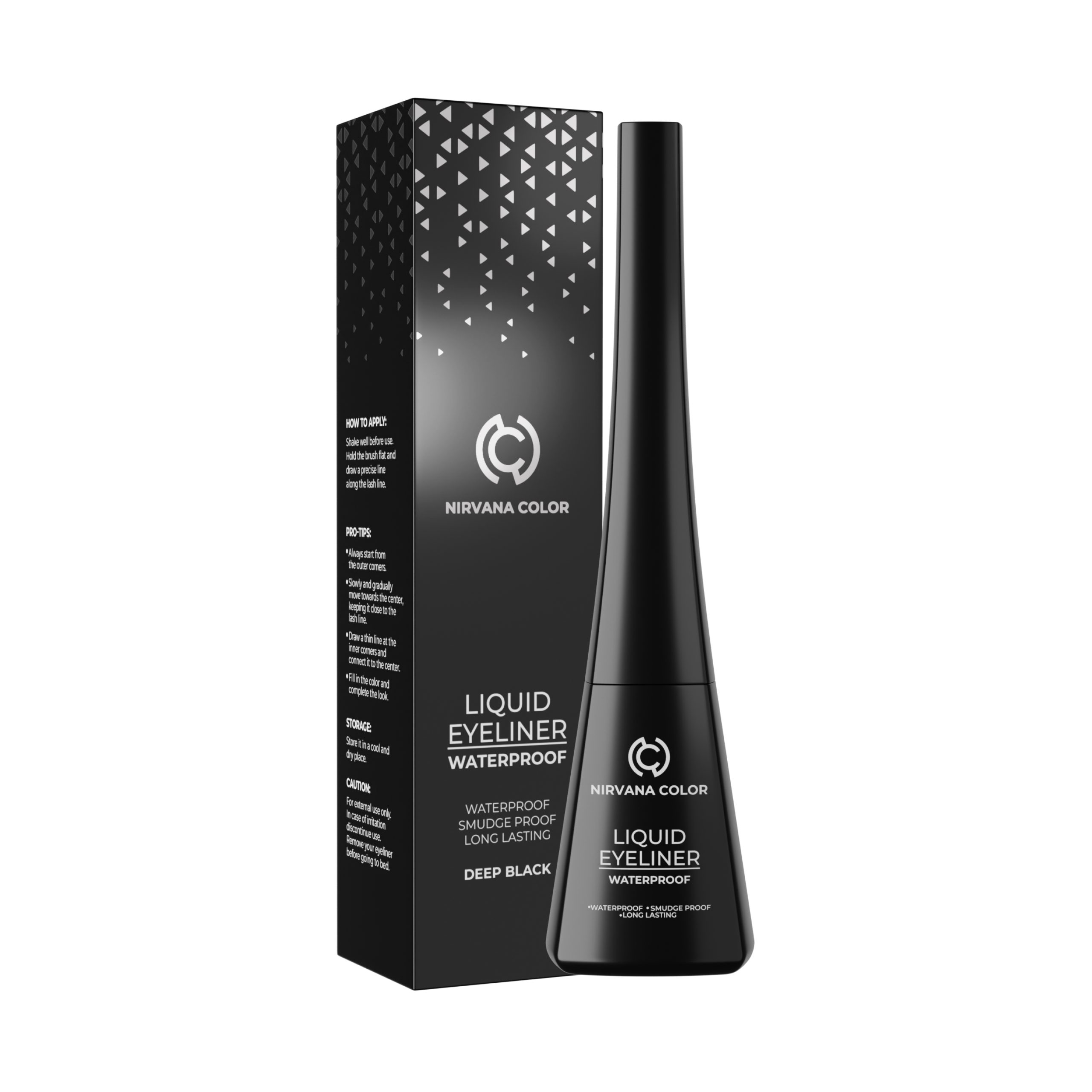 Nirvana Color Waterproof Liquid Eyeliner Deep Black- 3ml