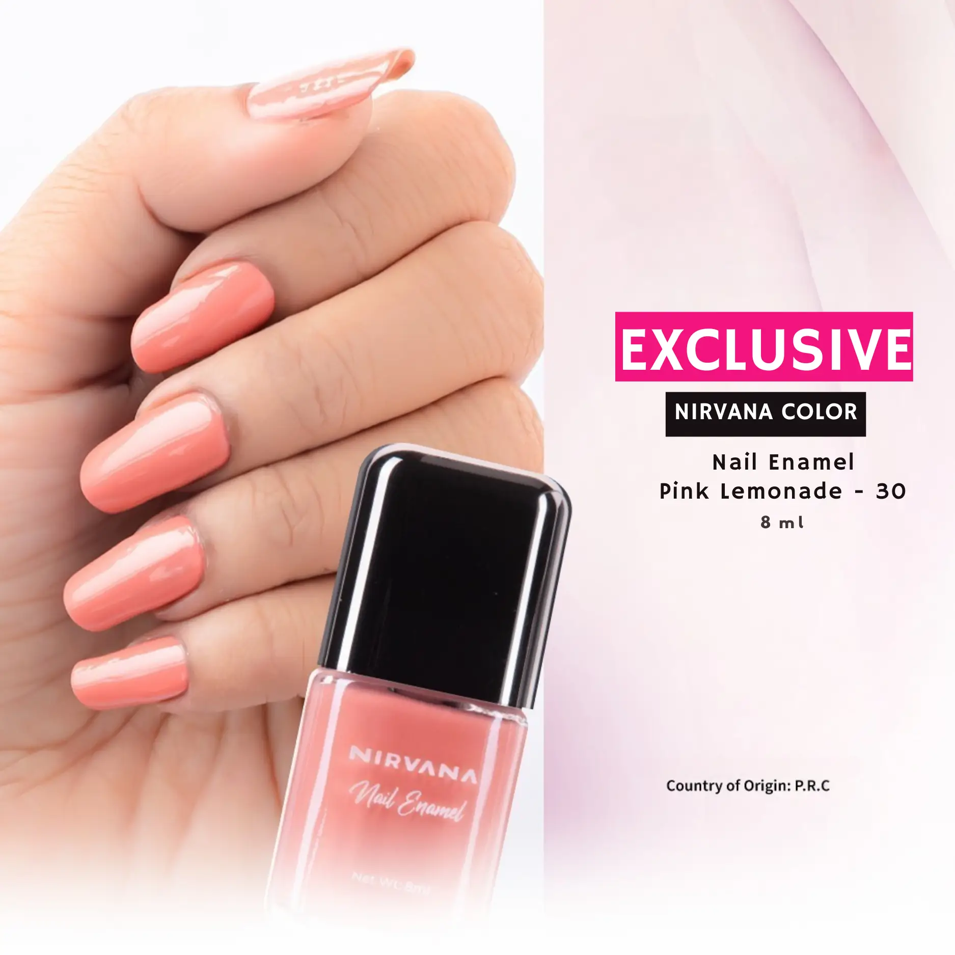 Nirvana Color Nail Enamel- Pink Lemonade 30 (8ml)