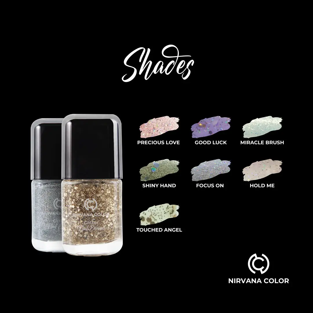 Nirvana Color Glitter Nail Enamel- Touched Angel 25 (8ml)