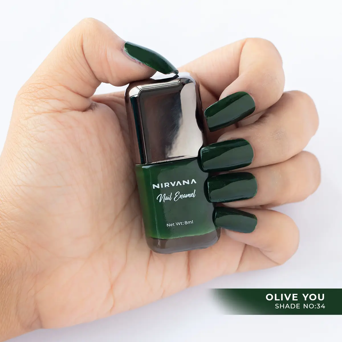 Nirvana Color Nail Enamel- Olive You 34 (8ml)