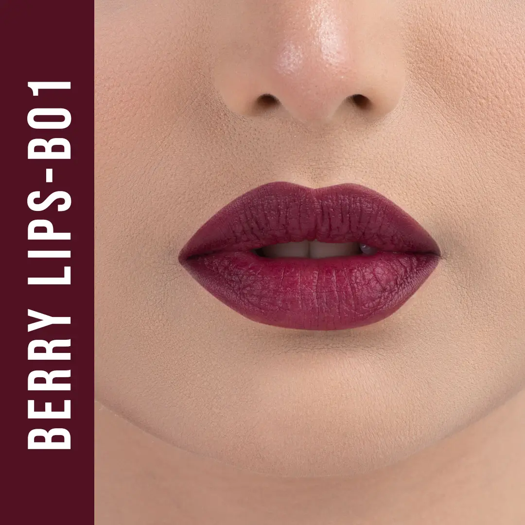 Nirvana Color Matte Bullet Lipstick- Berry Lips B01 (5gm)