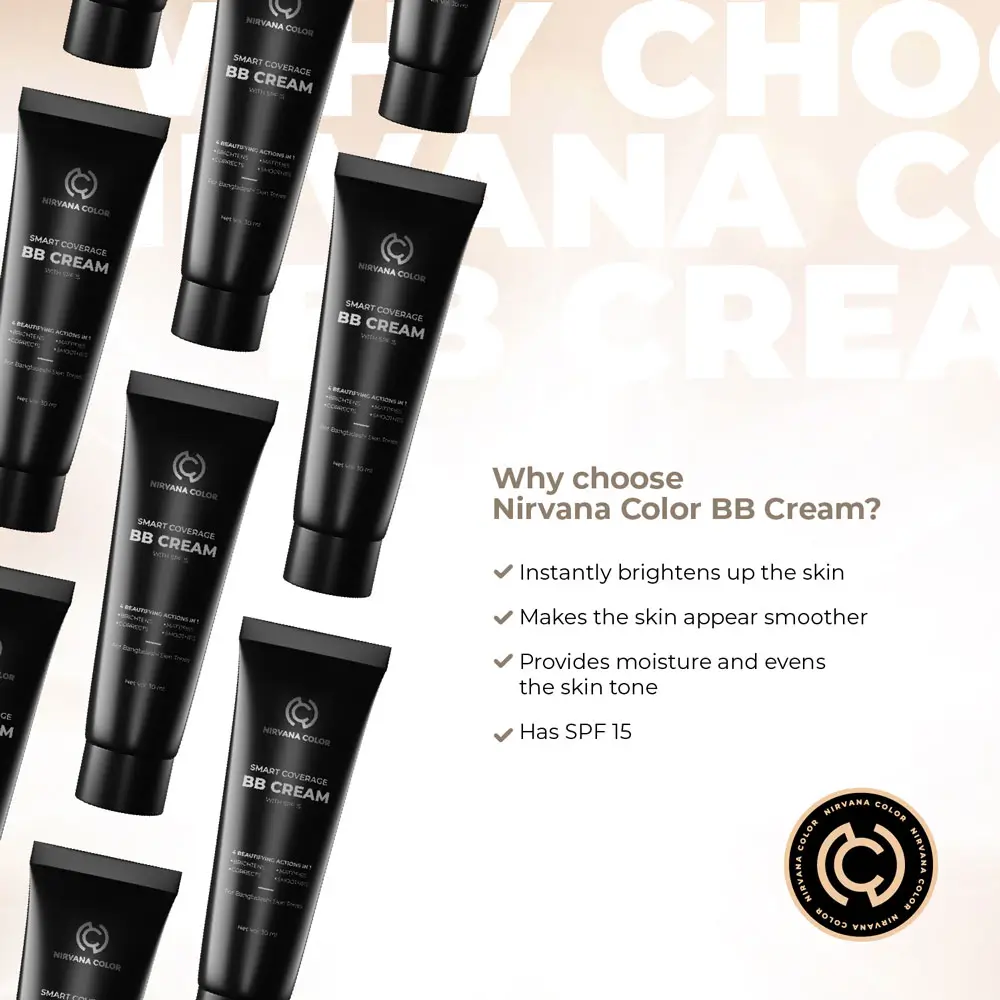 Nirvana Color Smart Coverage Bb Cream With Spf 15- Light (30ml)