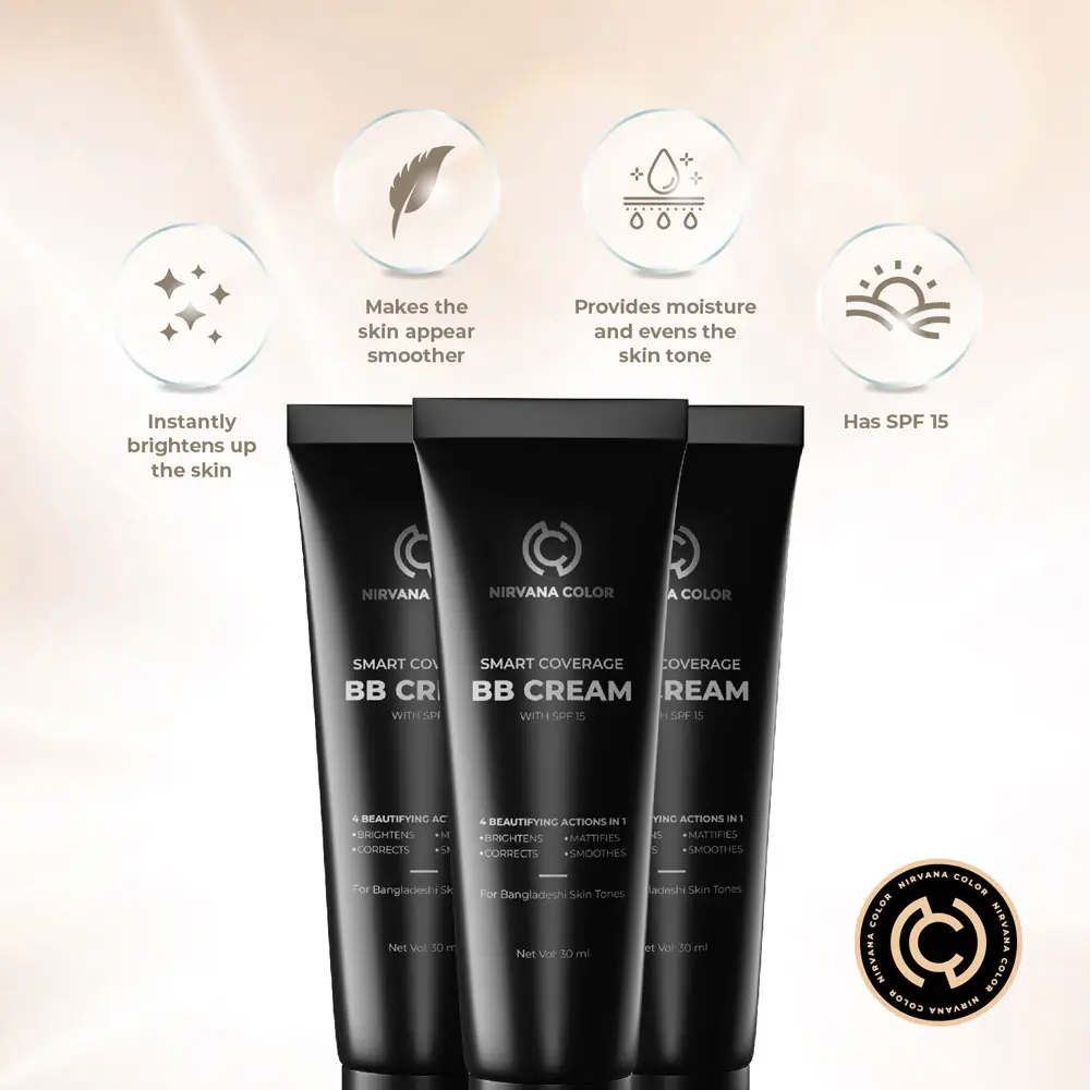 Nirvana Color Smart Coverage Bb Cream With Spf 15- Light (30ml)