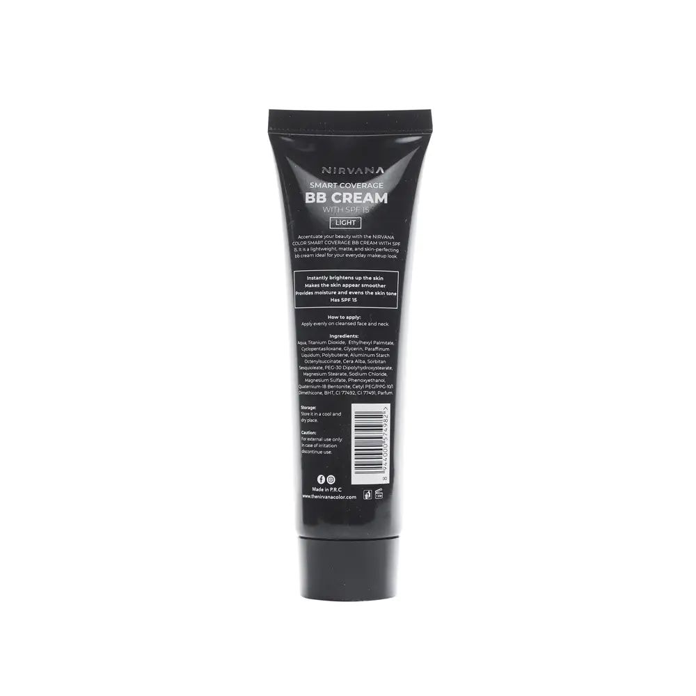 Nirvana Color Smart Coverage Bb Cream With Spf 15- Light (30ml)
