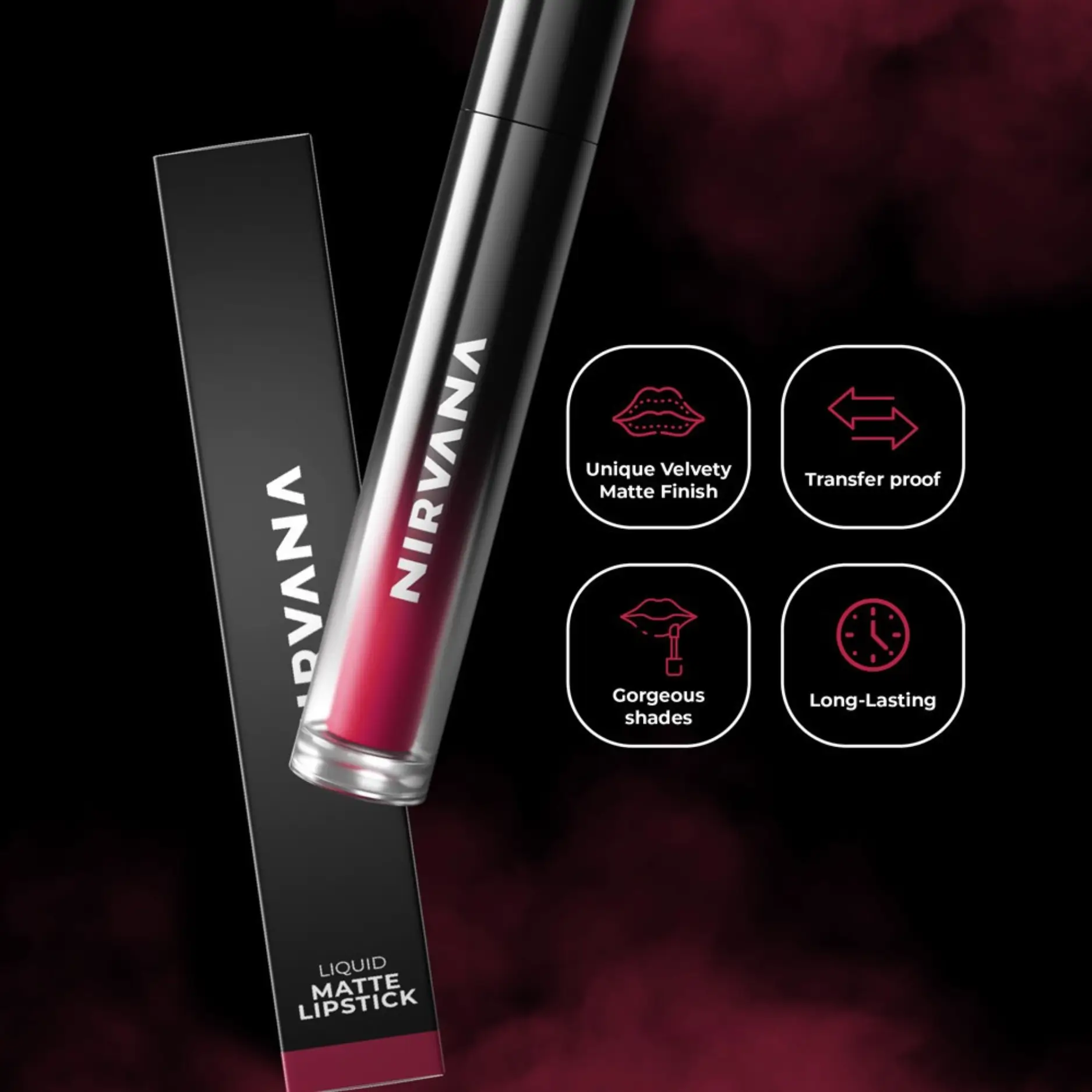 Nirvana Color Liquid Matte Lipstick- Love me L04 (5ml)