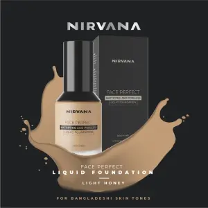Nirvana Color Face Perfect Liquid Foundation- Light Honey F04 (30ml)