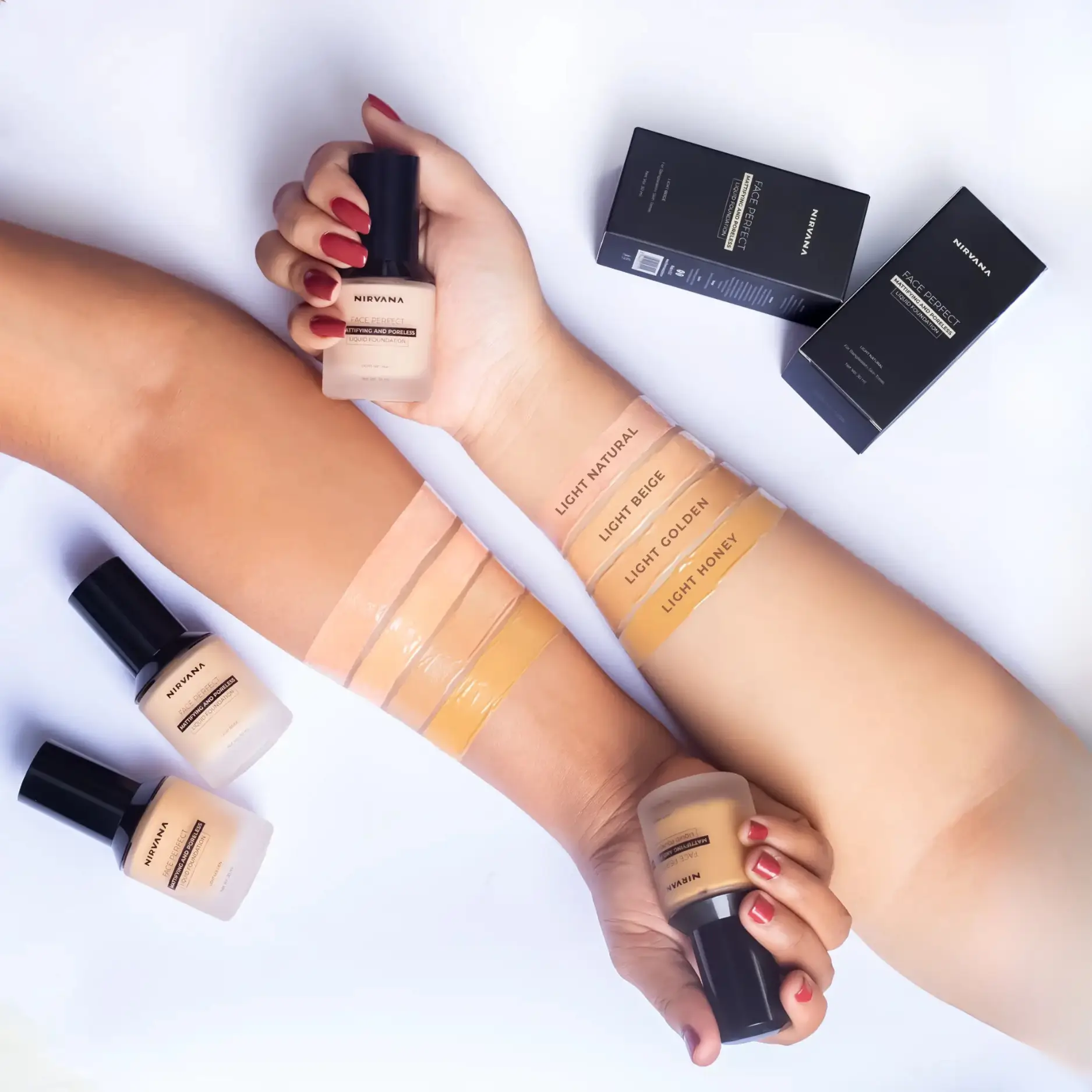 Nirvana Color Face Perfect Liquid Foundation- Light Honey F04 (30ml)