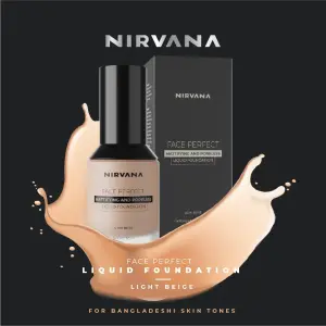 Nirvana Color Face Perfect Liquid Foundation- Light Beige F02 (30ml)