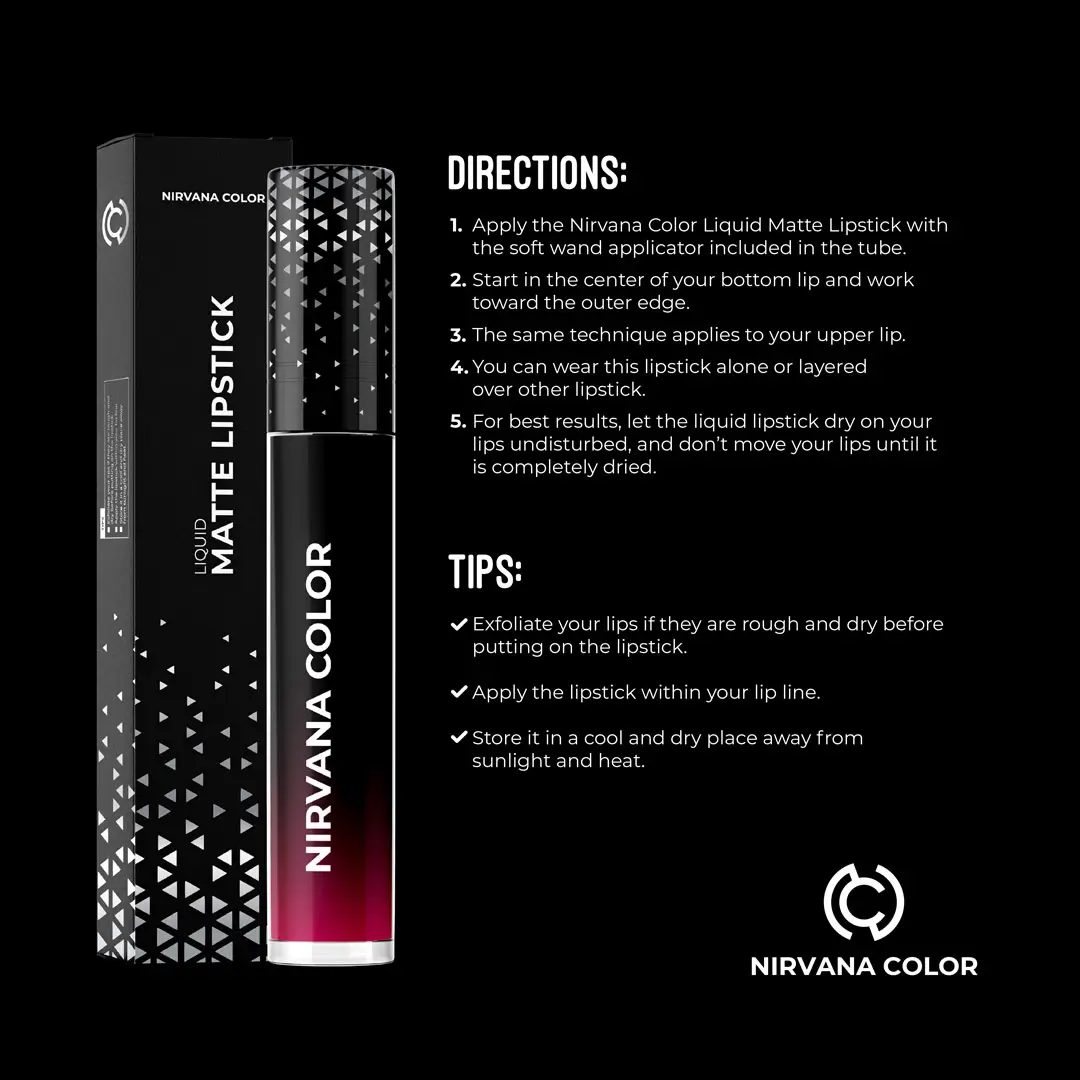 Nirvana Color Liquid Matte Lipstick- Sweet Raisin (5ml)