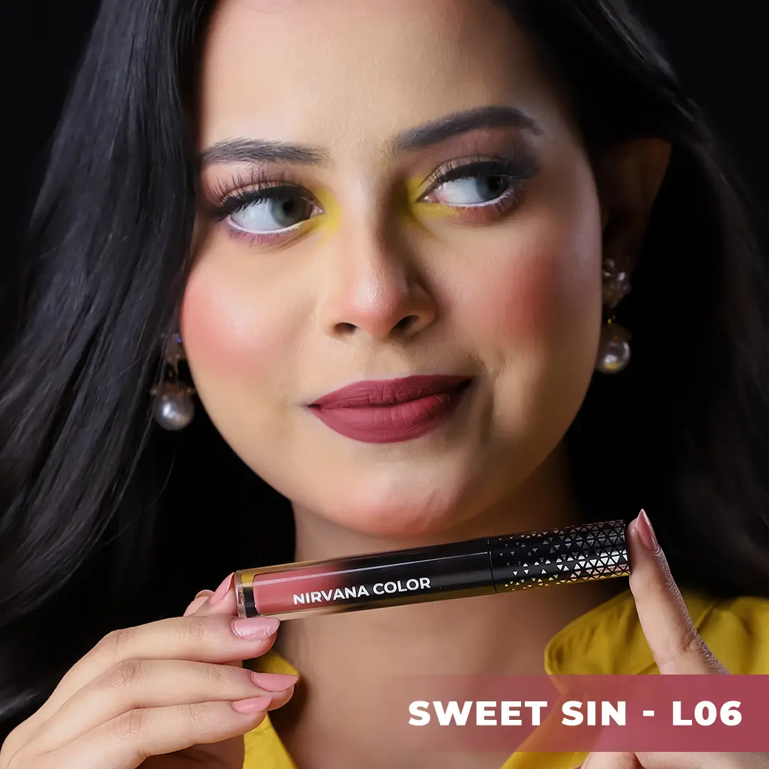 Nirvana Color Liquid Matte Lipstick- Sweet Sin L06 (5ml)