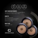 Nirvana Color Mattifying and Poreless Pressed Powder (Light Golden)- 15gm