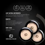 Nirvana Color Mattifying and Poreless Pressed Powder (Light Natural)- 15gm